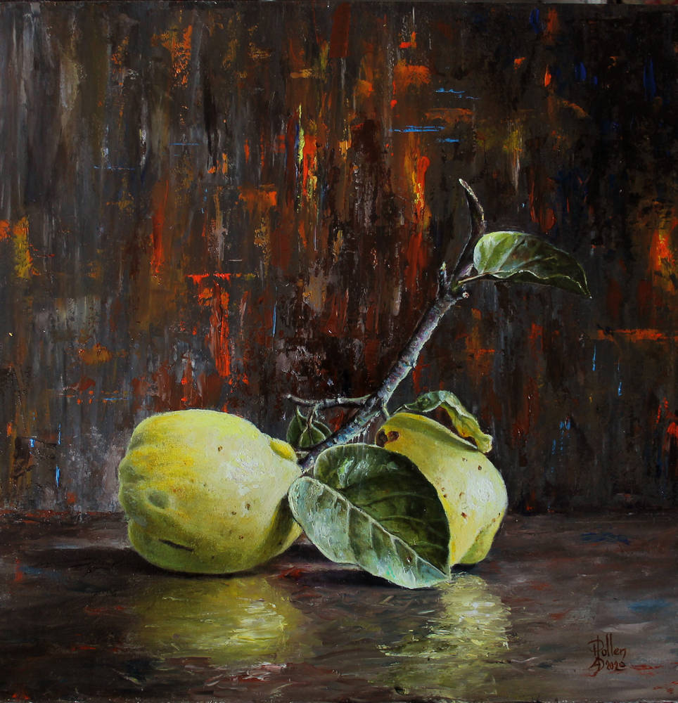Still life with two quinces